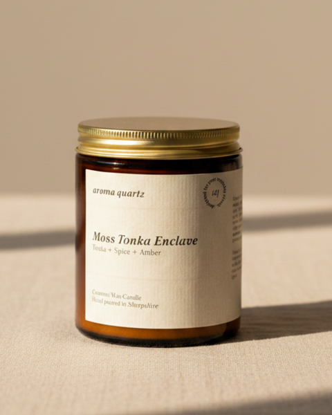 Moss Tonka Enclave — Amber Jar Coconut Wax Candle
