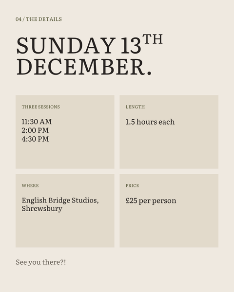 Scented Decorations Workshop | Baubles & Bubbles – 13th December