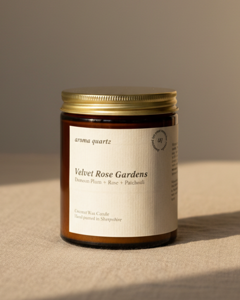 Velvet Rose Garden — Amber Jar Coconut Wax Candle