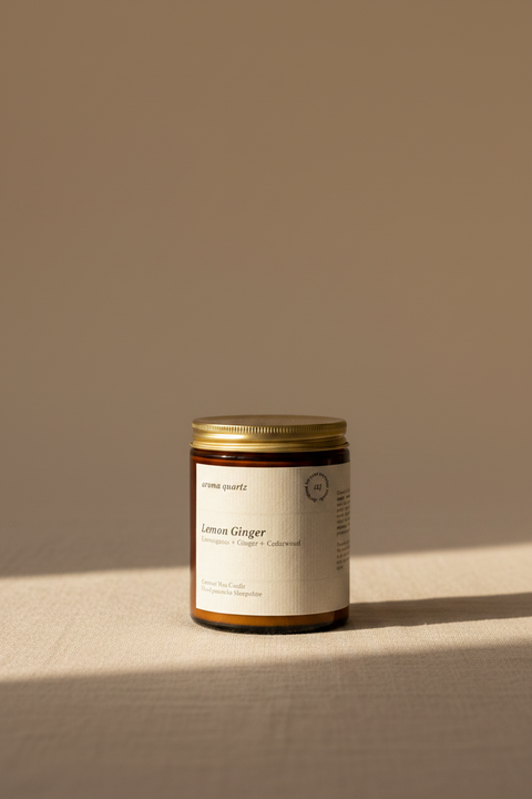 Lemon Ginger — Amber Jar Coconut Wax Candle